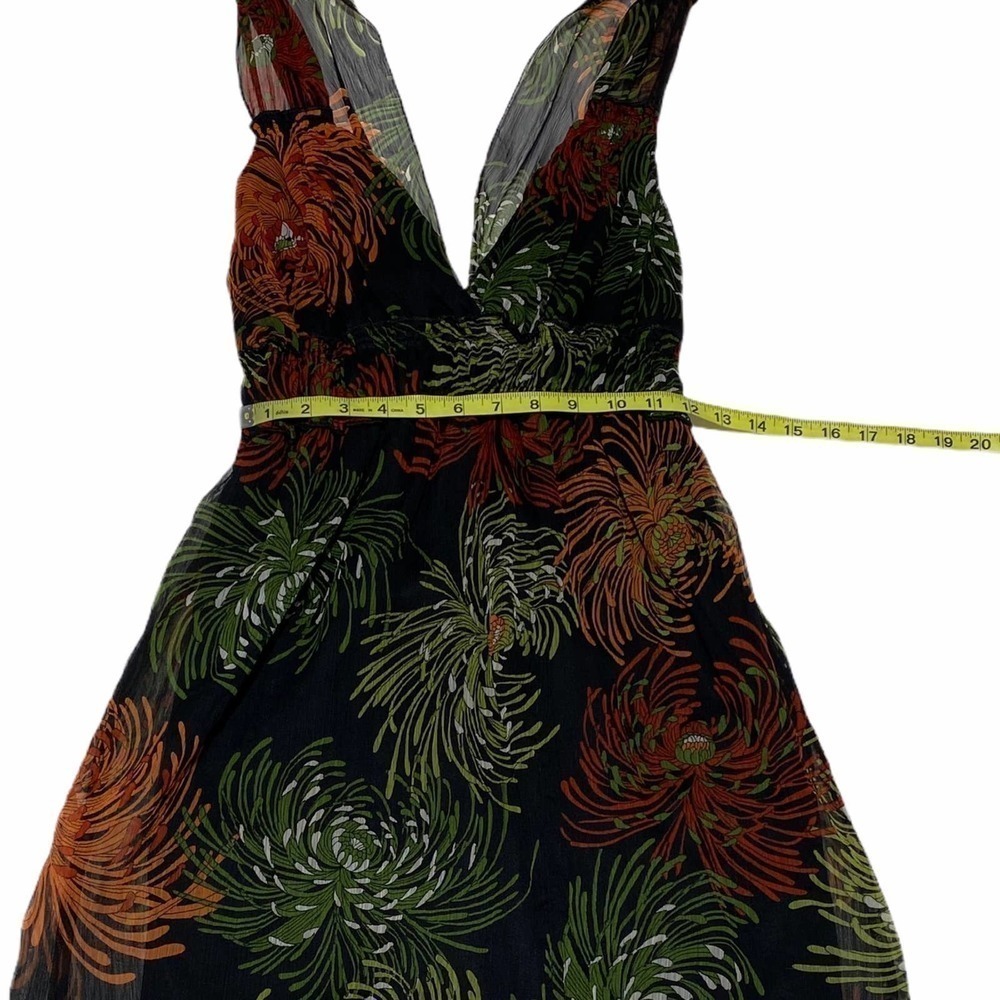 FIRE Los Angeles Sleeveless Plunge Printed Dress L - Picture 10 of 12